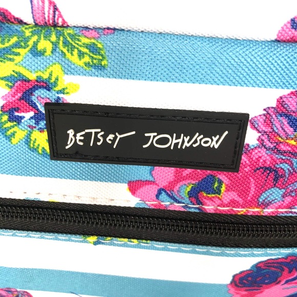 Betsey Johnson Stripe Floral 22" Rolling Duffle - Picture 10 of 12
